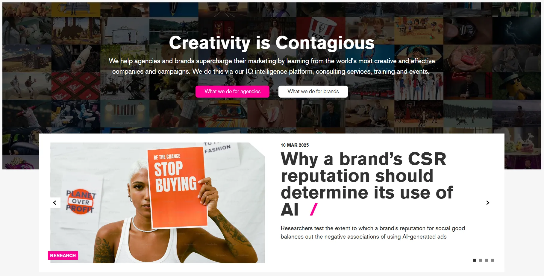Contagious 웹사이트